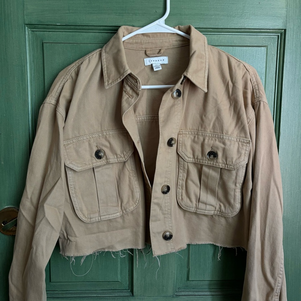 Topshop Beige Utility Jacket